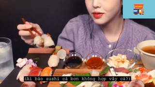 Ăn và cảm nhận các loại sushi #anngon