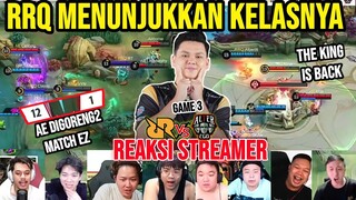 RRQ MENTAL JUARA! FIX UPPER BRACKET! REACTION STREAMER RRQ VS AE MPL SEASON 10