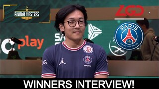 WINNERS INTERVIEW WITH Faith_bian PSG.LGD VS NIGMA GALAXY  RIYADH MASTERS 2022 PLAYOFFS