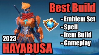 HAYABUSA BEST BUILD 2023 | TOP 1 GLOBAL HAYABUSA BUILD | HAYABUSA - MOBILE LEGENDS | MLBB