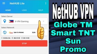 NetHUB VPN Lite - Globe TM Smart TNT Sun Promo | Working 100%