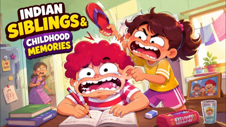 Indian siblings and childhood memories best funny cartoon videos 🤣