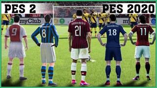 ZLATAN IBRAHIMOVIC free kicks evolution [PES 2 - PES 2020]