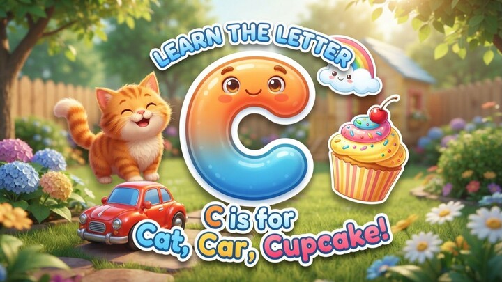 C Is for Cat 🐱 | Letter C Song for Kids | ABC Alphabet Song | Learn C