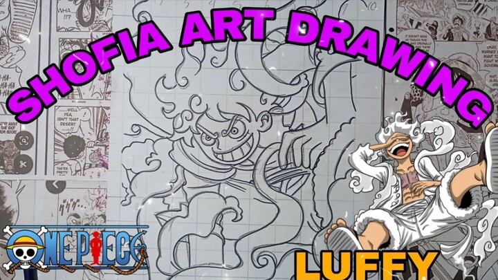 drawing luffy gear 5 one piece