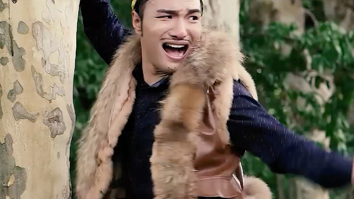 Another tough day chopping down trees!