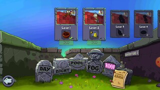 Plants Vs Zombies - Màn trên mái nhà Level  1_3 chơi quá đơn giản