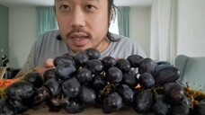 ASMR Plate Licking Dark Red Grapes & Saying I LOVE YOU ❤️🍇