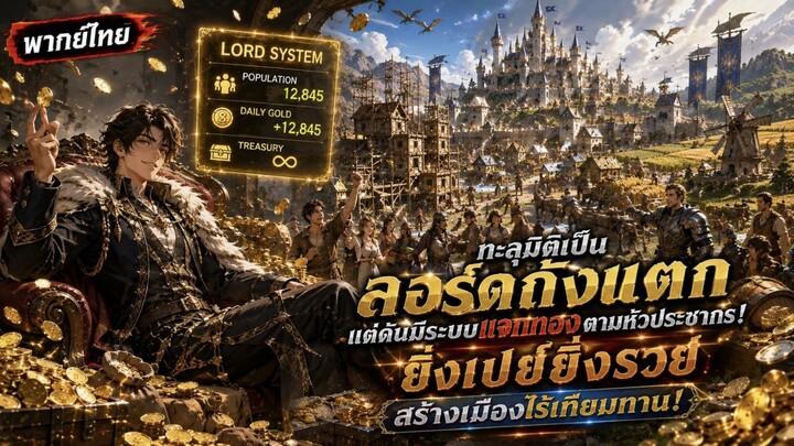 ทะลุมิติเป็นลอร์ดถังแตก แต่ดันมีระบบแจกทองตามหัวประชากร!ยิ่งเปย์ยิ่งรวย สร้างเมืองไร้เทียมทาน!