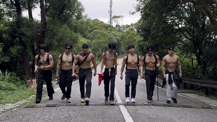 What’s it like when seven handsome, muscular guys go hiking together?