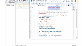 [30$] Jon Jasniak – Land Flipping Arbitrage