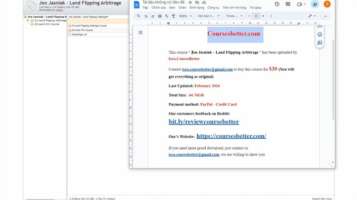 [30$] Jon Jasniak – Land Flipping Arbitrage