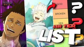 BLACK CLOVER MOBILE SSR TIER LIST!!!!! (best SSR characters)