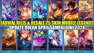 JADWAL RILIS & RESALE 25 SKIN MOBILE LEGENDS APRIL SAMPAI JUNI 2024! SKIN EXORCIST COLLECT JJK STAR