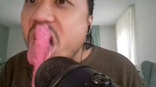 ASMR PINK ROCK SUGAR LOLLIPOP 🍭 (NO TALKING) EATING SOUNDS IN 1 MINUTE