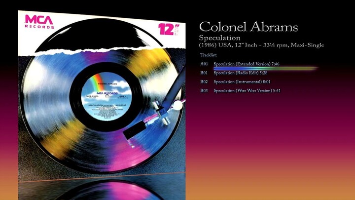 Colonel Abrams (1986) Speculation [12' Inch - 33⅓ RPM - Maxi-Single]