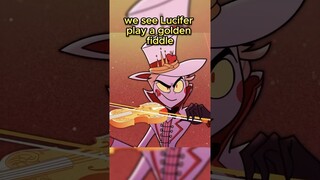 Why did Lucifer use a golden fiddle while battling Alastor in Hazbin Hotel?