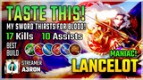 Taste This! Lancelot Best Build 2020 Gameplay by A3RON | Diamond Giveaway | Mobile Legends