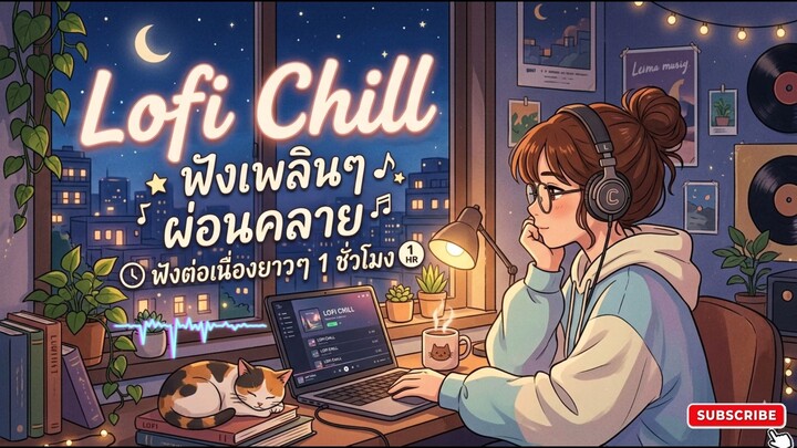 Lofi Chill ฟังดนตรีเบาๆ ฟังเพลินๆ ผ่อนคลาย ฟังต่อเนื่องยาว 1 ชั่วโมง