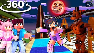 APHMAU saving friends from FREDDY - Roller Coaster Minecraft 360°