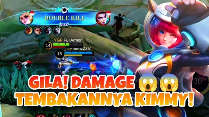 GILA! DAMAGE KIMMY INI KAYAK NEMBAK TANPA DOSA! - Mobile Legends Moments