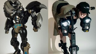 连体黑丝大长腿！变形金刚 MP48+ 黑狮 擎天柱