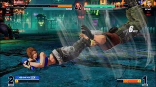 KOF15　世界１位ブルーマリー　めくりから７HITMAXコンボで一気に決める