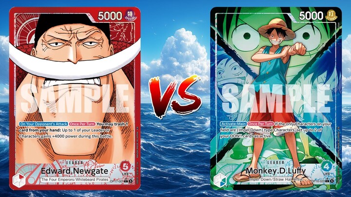 One Piece TCG Edward Newgate VS Blue Green Luffy!!