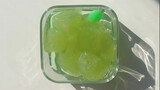 [Handicraft] Super Crunchy! Cutting Green Apple Honeycomb Slime