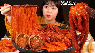 ASMR 해물찜 짬뽕 먹방 (낙지,전복,새우,홍합) MUKBANG SEAFOOD (OCTOPUS,SCALLOP,ABALONE,SHRIMP)