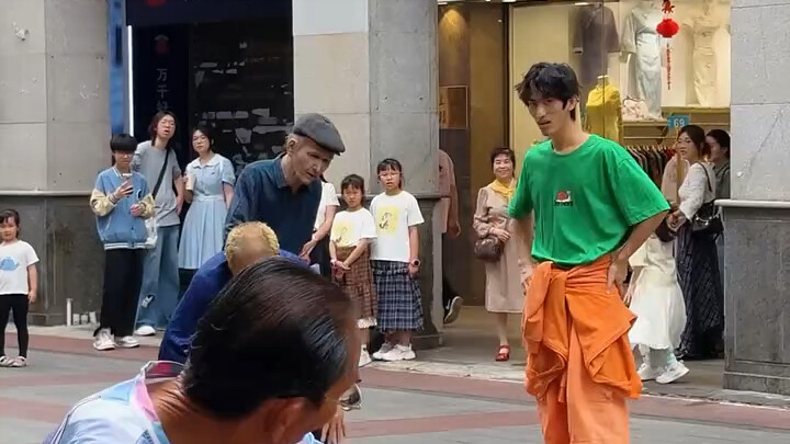 Ran into an elderly man breakdancing; I was about to go teach him, only to find there were even more