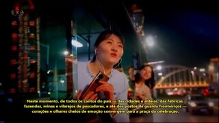 Introdução da Televisão Central da Coreia ao desfile militar pelos 80 anos do PTC