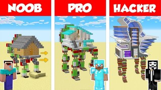 Minecraft NOOB vs PRO: MODERN WALKING HOUSE CHALLENGE in Minecraft / Animation