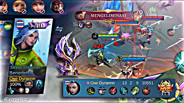 LAPU GUA DI BAN SAMA TIM SENDIRI | PERDANA PAKE BENEDETTA DI MLBB RISING OPEN‼️