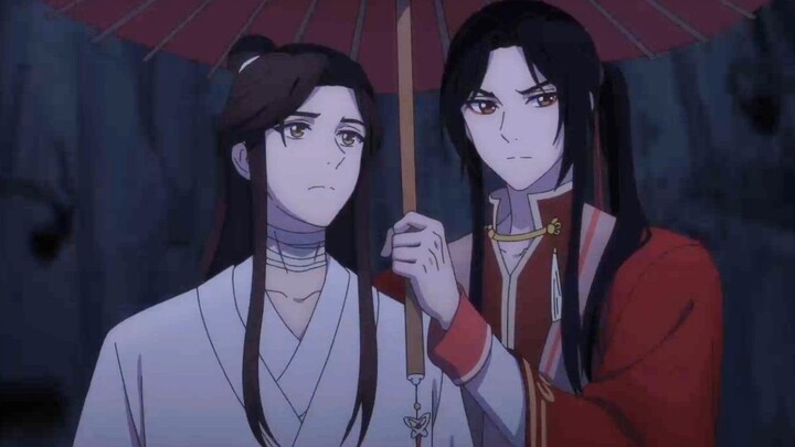 [Berkah Pejabat Surga] Episode 11, adegan terkenal: Saburo memegang payung untuk Xie Lian untuk meli