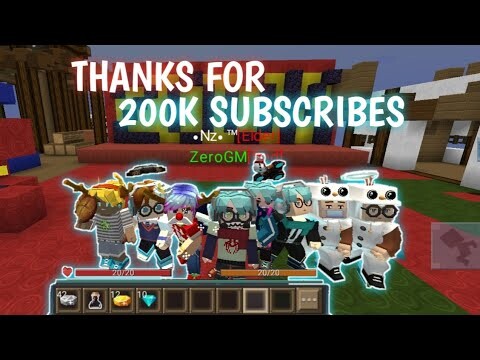 Thanks For 200k Subscribers ❤️ - Blockman Go:Blocky Mods