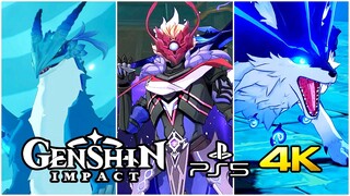 Genshin Impact 1.1 - PS5 Gameplay 'Andrius, Dvalin, & Tartaglia Boss Fights' (4K)