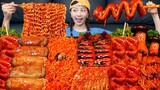 통대창 🔥 오징어 팽이버섯 불닭볶음면 먹방 레시피 Beef Intestines Daechang Squid Mushrooms Seafood Mukbang ASMR Ssoyoung