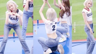 IVE金秋天6.19棒球服直拍, 白短发完全精灵既视感!