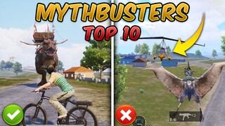 Top 10 MythBusters (PUBG Mobile & BGMI) T-Rex, Dino-Ground, Tips & Tricks Update 2.6 Myths #24