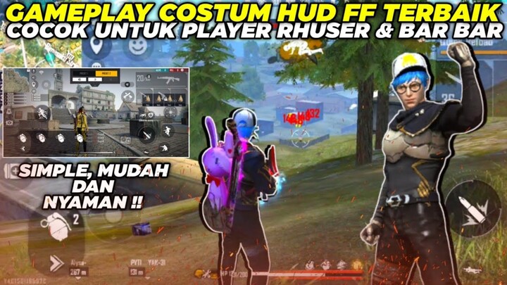 GAMEPLAY COSTUM HUD 2 JARI TERBAIK LANGSUNG DI BARBARKUEN !! COSTUM HUD FF TERBAIK