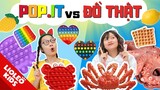 POP IT vs ĐỒ THẬT | Lần đầu được ăn CUA KHỔNG LỒ !!