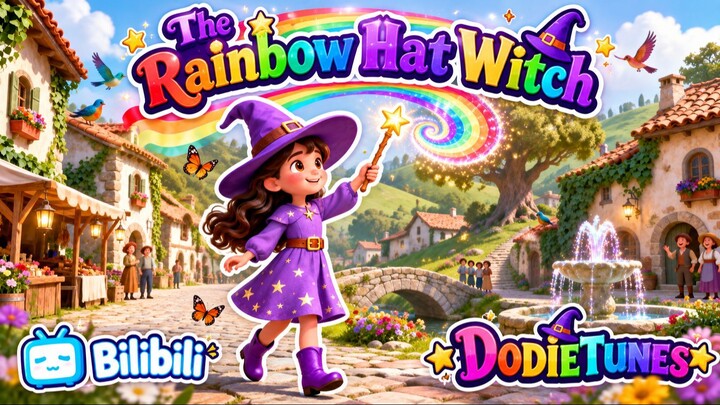 🌈 The Rainbow Hat Witch｜彩虹帽子小女巫｜Fun Kids Song & Story｜DodieTunes