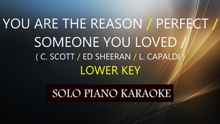 YOU ARE THE REASON / PERFECT /SOMEONE YOU LOVED ( C. SCOTT / E. SHEERAN / L. CAPALDI ) ( LOWER KEY )