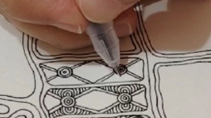 Zentangle - Mixed pattern 混合禅绕画 #zentangle #learntodraw #creativehealing #handcraft #禅绕画 #治愈 #画画 #手绘