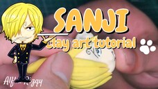 Sanji Clay art tutorial.(One piece).