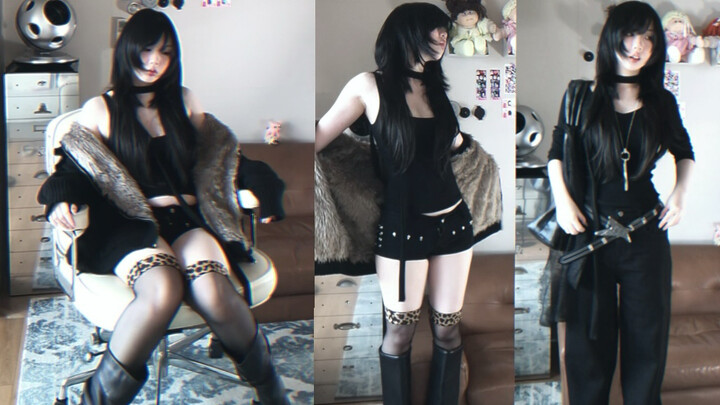 黑色穿搭不单调｜秋冬黑色系亚亚辣妹质感穿搭 OOTD