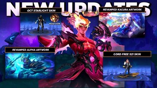 NEW UPDATES - S21 FREE SKIN GORD | BRODY OCTOBER STARLIGHT SKIN | VALIR LEGEND SKIN | MOBILE LEGENDS