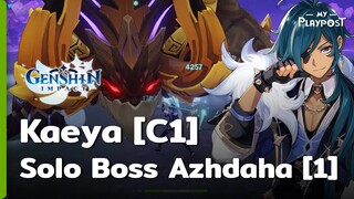 Genshin Impact Kaeya [C1] Solo Boss Azhdaha [น้ำ ไฟฟ้า]