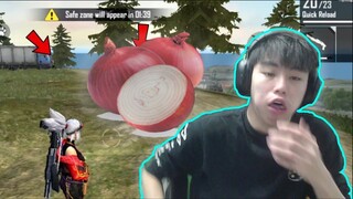 Free Fire but every death, I eat a RAW ONION (gone wrong...)